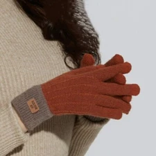 2021 cashmere knitted ladies gloves autumn and winter warm outdoor plus velvet t