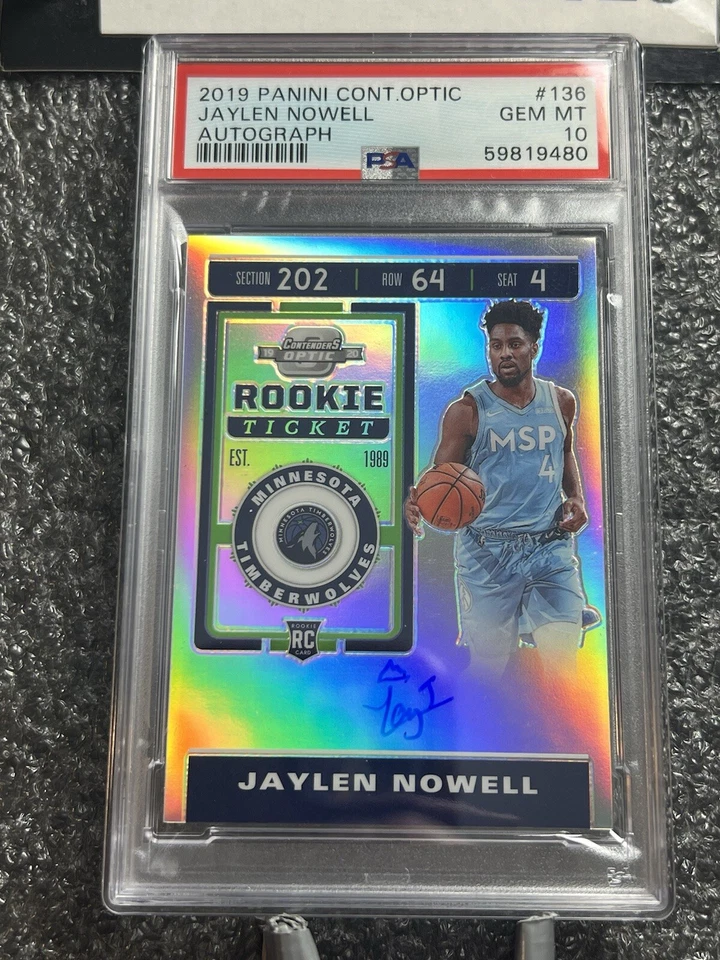 2019-20 Contenders Optic Jaylen Nowell PSA 10 Auto Rookie Ticket On Card Prizm - Image 2 of 3
