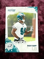 Ricky Sapp 2010 Score Color Blast Match RC MINT Eagles Rookie Jersey Clemson SP