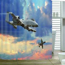 Are Very Large Planes 3D Shower Curtain Waterproof Fabric Bathroom Decoration