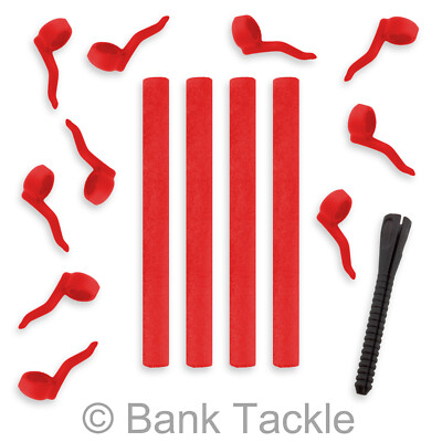 Zig Rig Kit Red Aligner und Pop Up Foam Karpfen Angelgerät Set (KZ4/R)