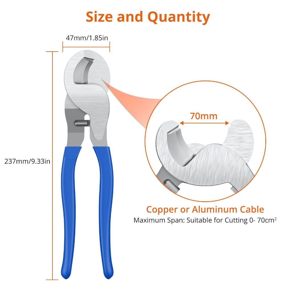 Crimping Tool Cable Lug Crimper Wire Plug Pliers Battery Terminal Assortment Kit