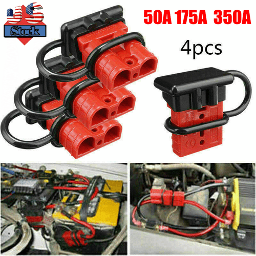 4X 50A/175A Autobatterie Schnellkupplung trennen Stromkabel Kabel Stecker - Bild 2 von 23