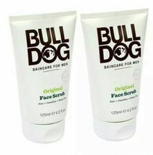 2x Bull Dog Skincare Men Original Face Scrub 4.2 oz Ea w/Aloe Cameline Green Tea