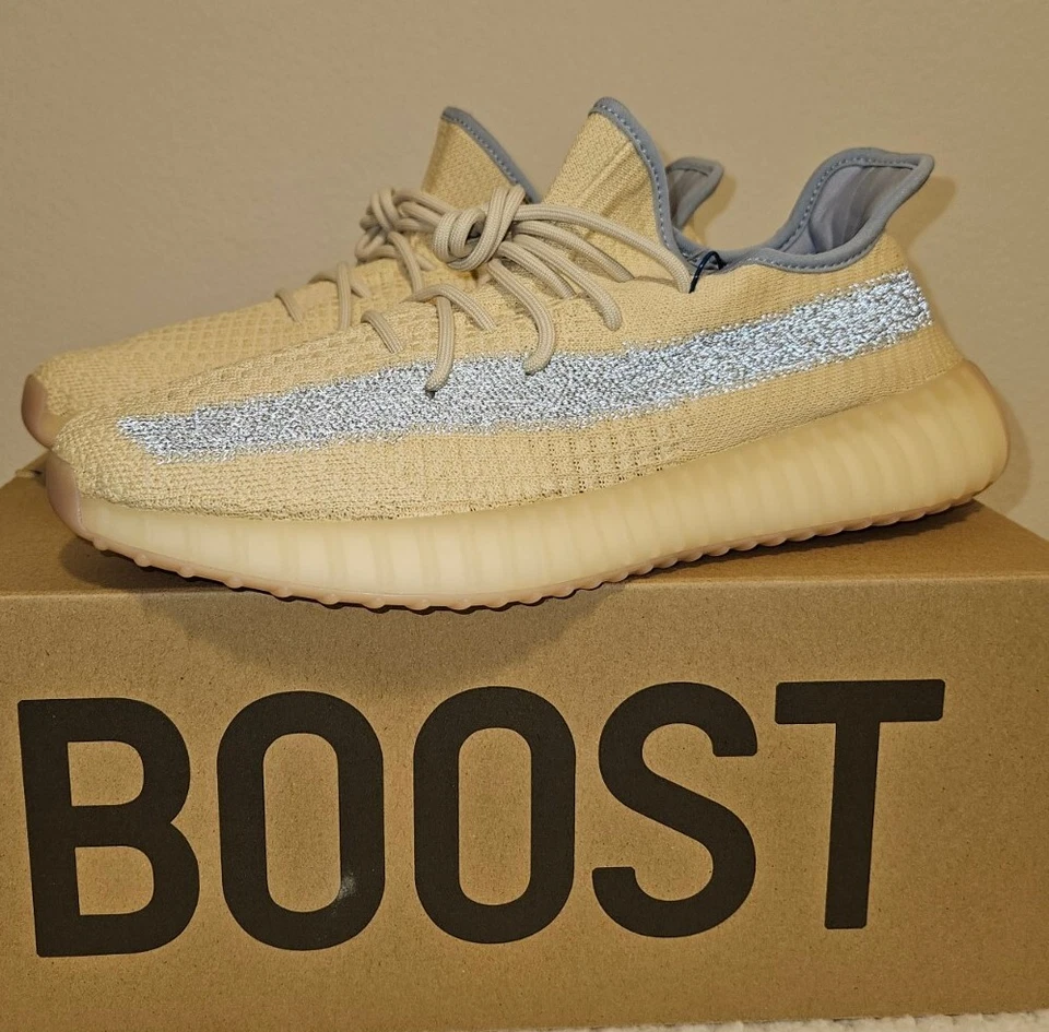 Adidas Yeezy Boost 350 V2 Lino FY5158 Hombres 11.5 - NUEVO Foto 3 de 4