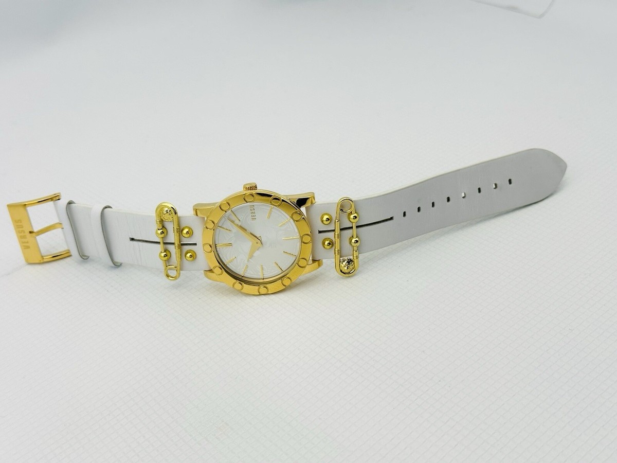Versus by Versace SF703 0014 Ladies MIAMI Golden Stainless White Leather Watch Buy Versace Watches for Women | Lexor Miami main image 3