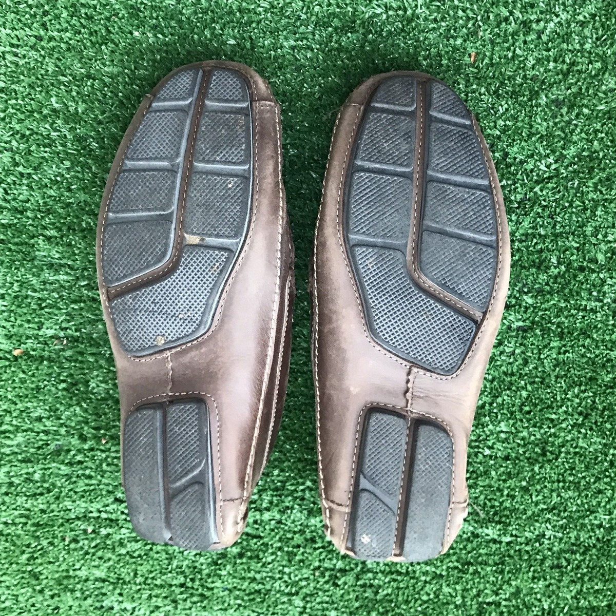 Clarks England Leather Driving Loafers Moccasin Mens 9.5 M Mansell Casual #87706 Mens Markman Plain Dark Tan Leather Driving Moc Loafer | Clarks main image 2