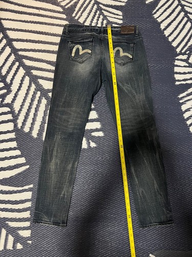 Pantalones de mezclilla ajustados azules para mujer Evisu hechos en Corea talla 29 - Imagen 11 de 12