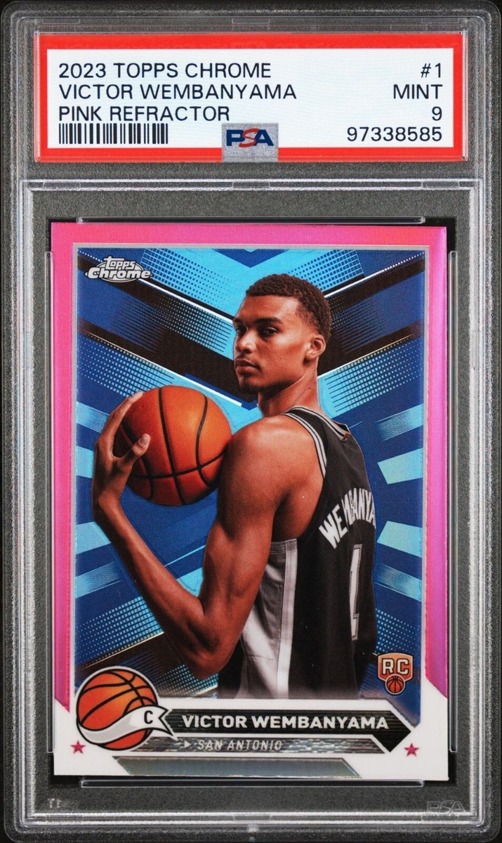 2023-24 Topps Chrome Victor Wembanyama #1 - Pink Refractor - PSA 9 