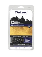“NEW” Trilink Saw Chain 12 Inch 44 Drive Links, 30cm 3/8"LP S44 2 Pack
