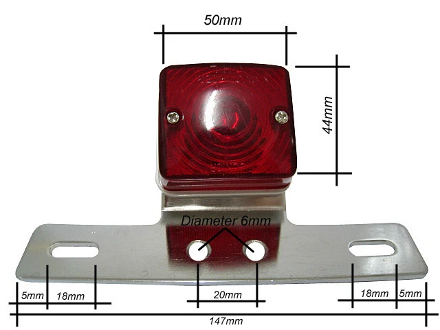 LÁMPARA TRASERA YAMAHA AT1 AT2 AT3 CT1 CT2 CT3 6V [A2-R] Foto 2 de 4