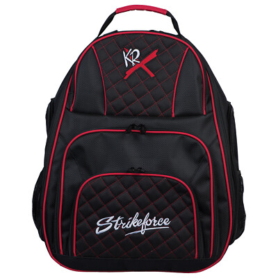KR Strikeforce Royal Flush Deuce Black/Red 2 Ball Tote Back Pack Bowling Bag 