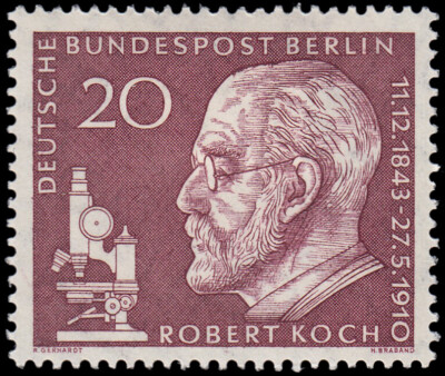 Alemania Berlín 170 1960 50 aniv. de la muerte de Robert Koch MH