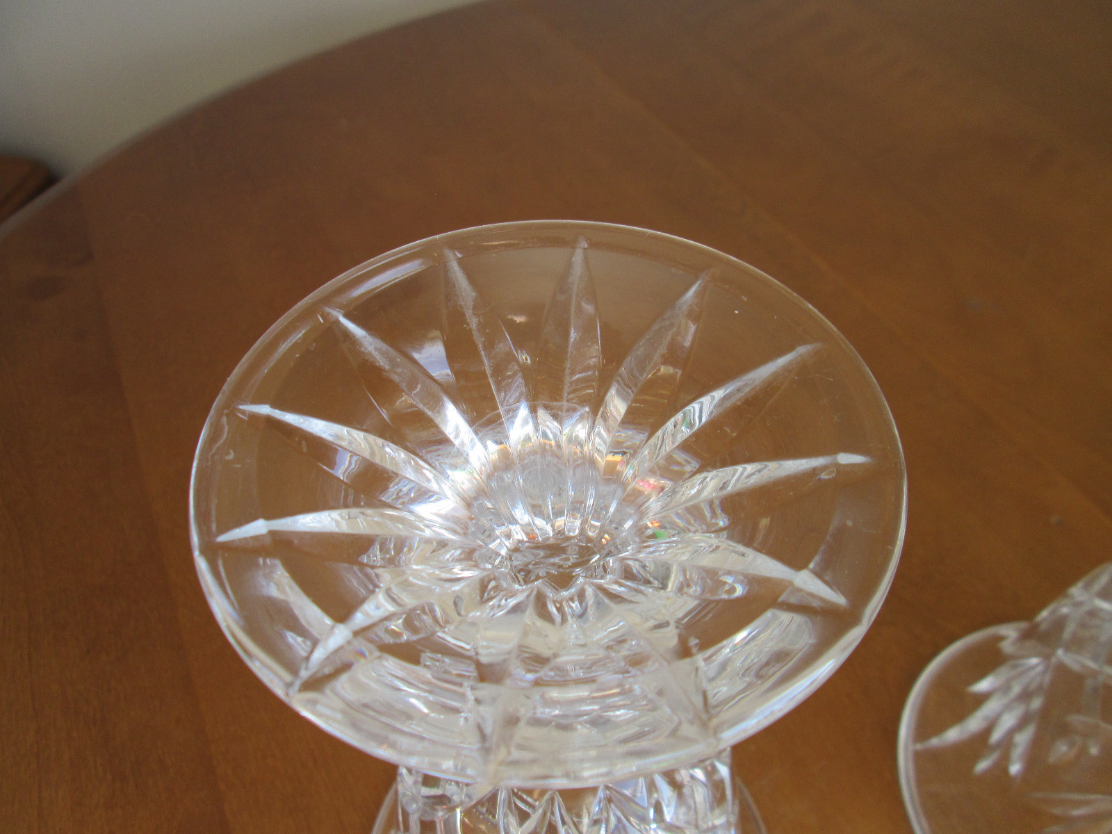 St Crystal Set of 2 Hurricane Candle Holders "TOSCANY" 24 Lead