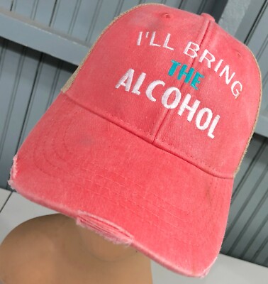 I'll Bring The Alcohol Two Tone Adams Retro Beat Up Snapback Baseball Cap Hat 