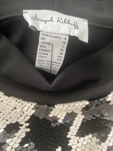 Joseph Ribkoff Black/White Houndstooth Sequin Boxy Top Size 8 NWT - Picture 12 of 12