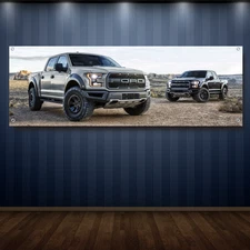 Ford Raptor 1' X 3' Garage Banner, 13oz Vinyl - FREE SHIPPING Dealership 150 NEW