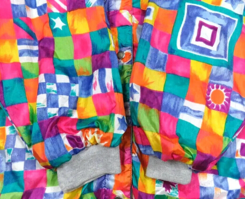 Vintage Celestial Sun Moon Reversible Full Snap Bomber Jacket 2XL - Picture 2 of 7