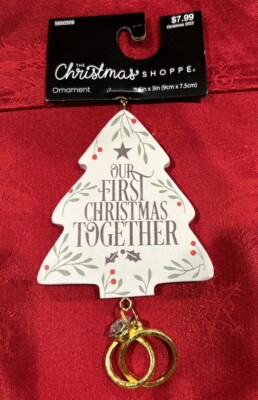 Our 1st Christmas Together Ornament 3.5 x 3  Hobby Lobby NOS