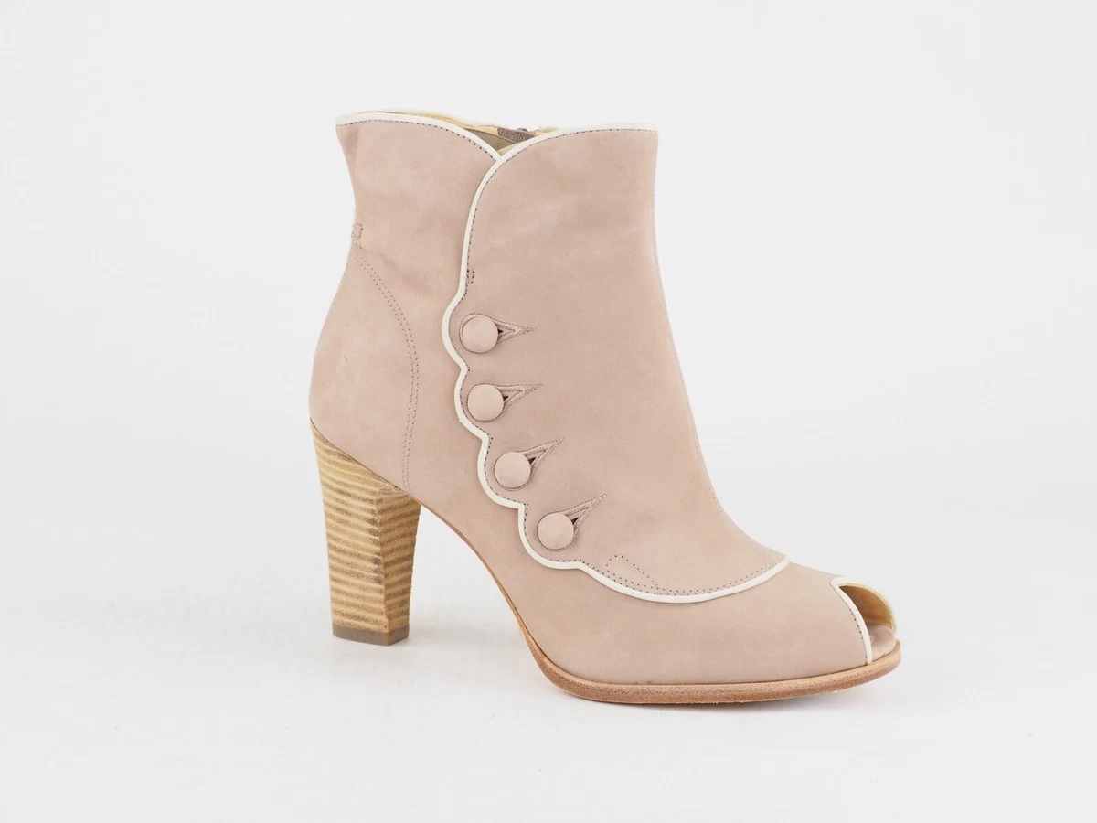 Womens Timberland Marge Peep 25685 Mauve Leather Bootie High Heel