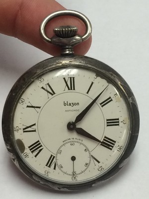 Antike Schweizer Bla3on Antichoc Ancre 16 Rubis Base Metal