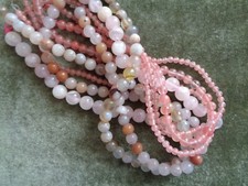Gemstone bead strands, 4,6,8 10mm sizes, 6- 15 16in stands, Quartz, Jasper