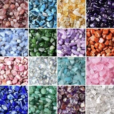 Natural Quartz Crystal Chips Gravel Tumbled Stone Reiki Healing Decor Gift DIY