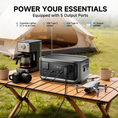 ALLPOWERS VOLIX P300 Portable Power Station 300W 256Wh LiFePO4