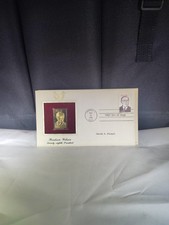 Collectible Gold Stamp Replica With Reference, President Woodrow Wilson C/S