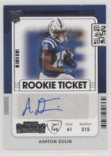 2021 Panini Contenders Rookie Ticket Ashton Dulin #232 Auto z4k