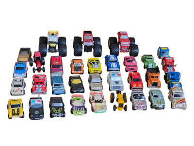 Vintage Galoob Micro Machines Konvolut 25 Fahrzeuge & Monster Trucks 1986 + 1990