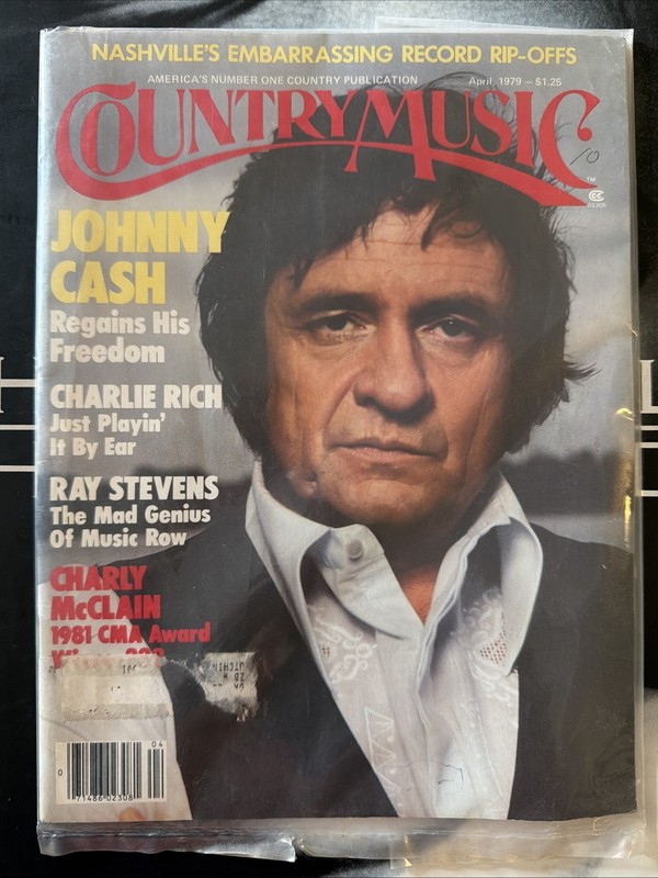 COUNTRY MUSIC Magazine, April, 1979, JOHNNY CASH Cover