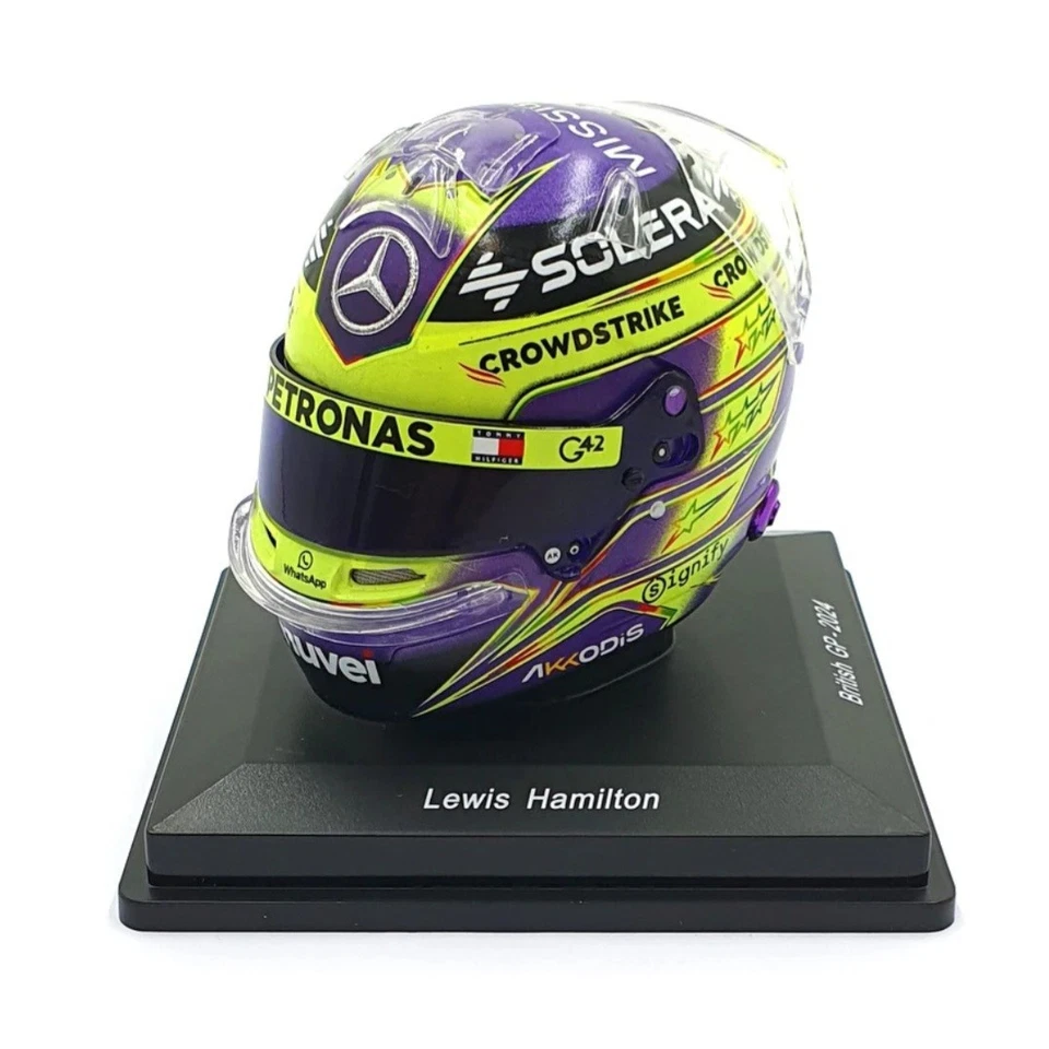 MODELLINO CASCO HELMET 1:5 SPARK AUTO F1 MERCEDES LEWIS HAMILTON BRITISH GP 2024 - Immagine 2 di 4