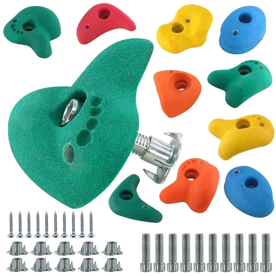 Kids Climbing Stones Rocks Bolt On Climbing Frame Wall Holds Grabs Stones Grips