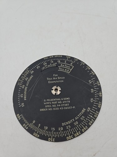 Original WW2 Bomber Flight Computer Instrument Air Force