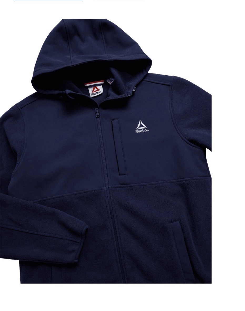 Reebok Men’s Polarfleece Jacket – XL – Hooded, Water-Resistant Fleece – NEW thumbnail 2