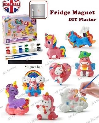 Kid Create Make Your Own Magnete Form Malen Kunst Handwerk Einhorn Malset