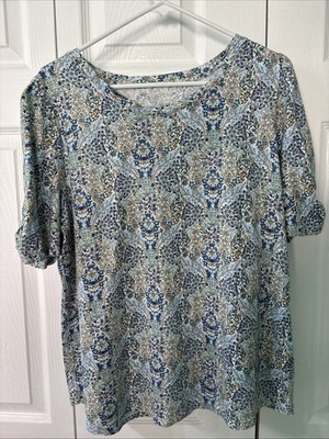 Talbots Ruched  Sleeve Top 1x