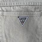 Vintage 90s Y2K Guess Denim Tan Jean Shorts Jorts USA Made Sz 33 — photo 5