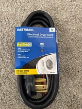 Eastman Appliance 6ft 4-Wire Dryer Cord 30 Amp Fits Most Dryers 10/4 Gauge Wire