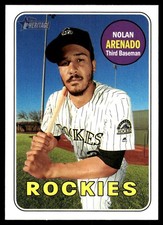 Nolan Arenado 2018 Topps Heritage #351 Colorado Rockies FREE SHIP AutographDen