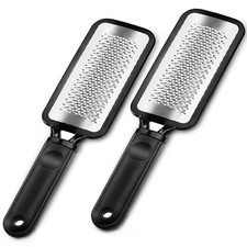 Foot Rasp File, 2 Pcs Stainless Steel 1 Count Pack of 2 , Black