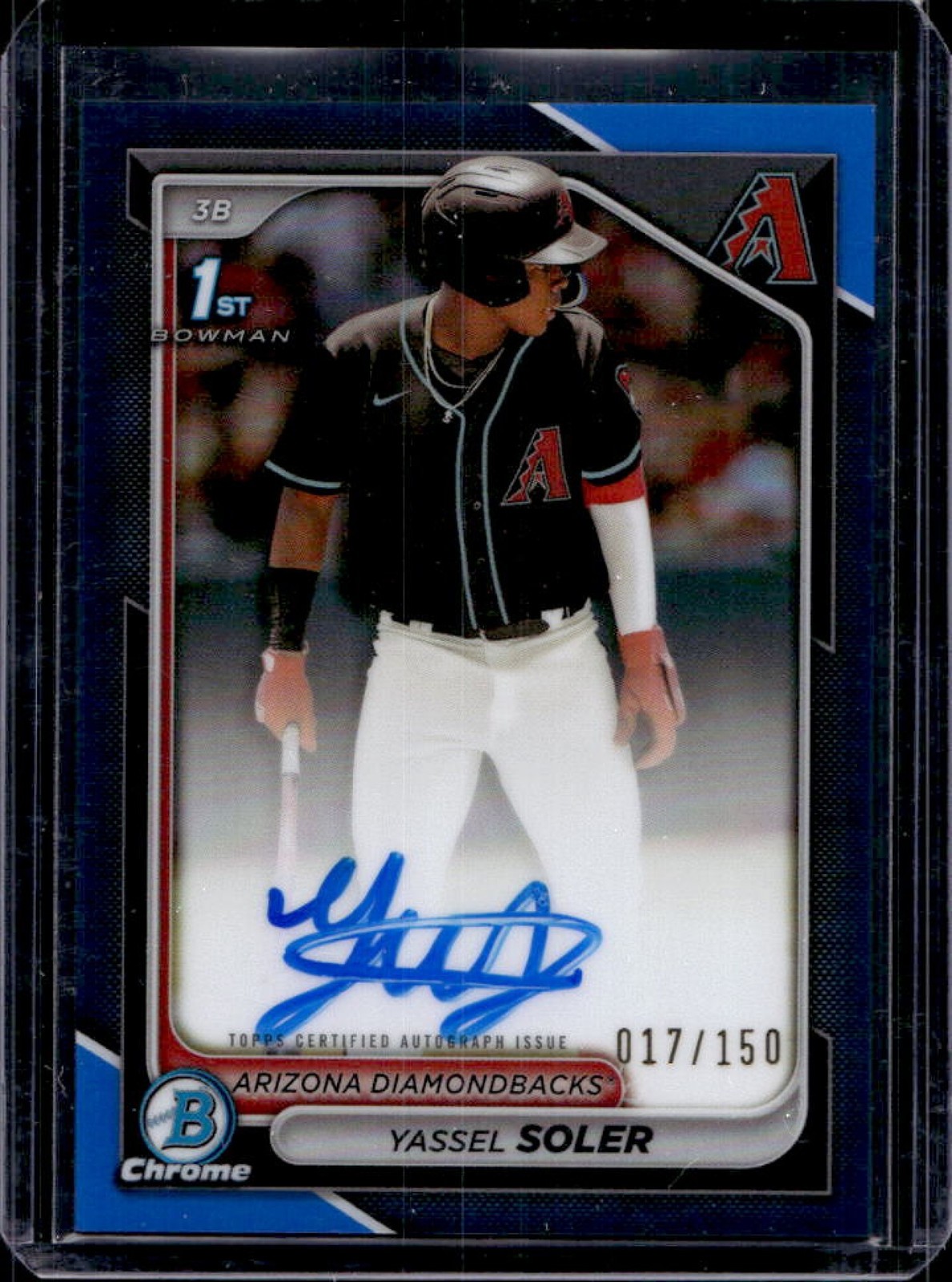 2024 Bowman Chrome Yassel Soler Auto Blue Refractor 1st #17/150