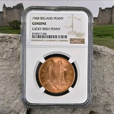 1968 Ireland Penny  NGC Brilliant Uncirculated &ldquo;Lucky Irish Penny&rdquo;