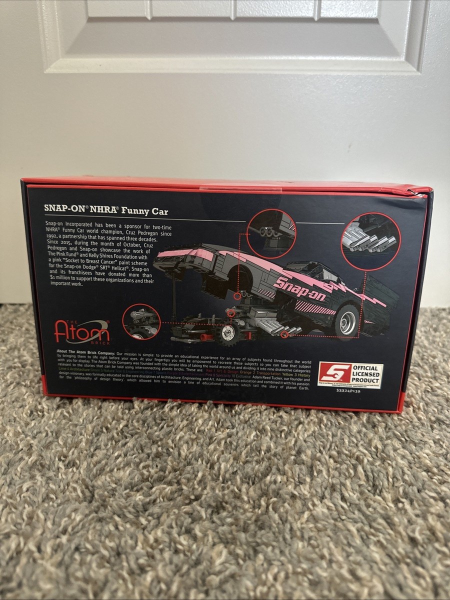 Snap-on Tools NEW 2024 NHRA PINK Funny Car BCA Atom Brick Building