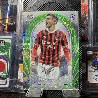 2025 Topps Chrome 163/199 UEFA Ultimate Stage Christian Pulisic #USC-1 Green