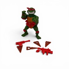 Vintage 1991 Playmates TMNT Storage Shell Raphael Action Figure