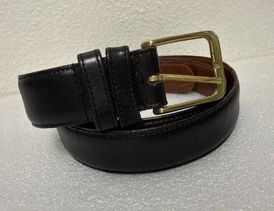 Vintage COACH 5800 Black Leather Belt Solid Brass Buckle  display picture 3