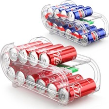 Soda Can Organizer for Refrigerator, Drink Organizer for Fridge, Automatic Rolli