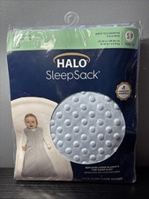 HALO SleepSack Wearable Blanket-Blue Plushy Dots Small 
